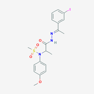 N-(2-{2-[1-(3-iodophenyl)ethylidene]hydrazino}-1-methyl-2-oxoethyl)-N-(4-methoxyphenyl)methanesulfonamide