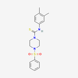 N-(3,4-dimethylphenyl)-4-(phenylsulfonyl)-1-piperazinecarbothioamide