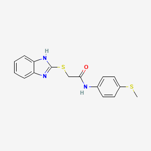 2-(1H-benzimidazol-2-ylthio)-N-[4-(methylthio)phenyl]acetamide