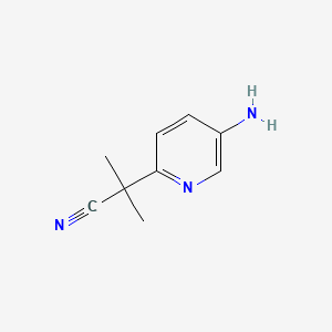 molecular formula C9H11N3 B581474 2-(5-Aminopyridin-2-YL)-2-methylpropanenitrile CAS No. 1226776-95-9
