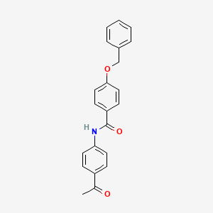 molecular formula C22H19NO3 B5814741 N-(4-acetylphenyl)-4-(benzyloxy)benzamide 