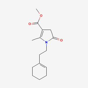 molecular formula C15H21NO3 B5814749 methyl 1-[2-(1-cyclohexen-1-yl)ethyl]-2-methyl-5-oxo-4,5-dihydro-1H-pyrrole-3-carboxylate 