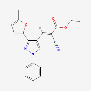 ethyl 2-cyano-3-[3-(5-methyl-2-furyl)-1-phenyl-1H-pyrazol-4-yl]acrylate