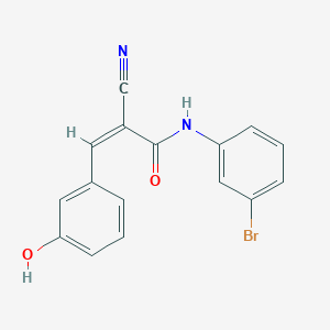 N-(3-bromophenyl)-2-cyano-3-(3-hydroxyphenyl)acrylamide