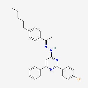 molecular formula C29H29BrN4 B5814774 1-(4-pentylphenyl)ethanone [2-(4-bromophenyl)-6-phenyl-4-pyrimidinyl]hydrazone 