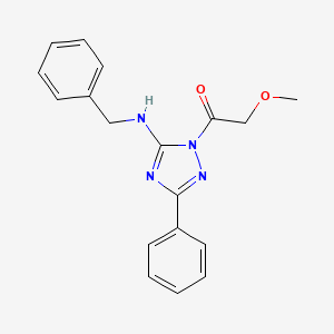 molecular formula C18H18N4O2 B5814812 N-benzyl-1-(methoxyacetyl)-3-phenyl-1H-1,2,4-triazol-5-amine 