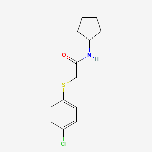 2-[(4-chlorophenyl)thio]-N-cyclopentylacetamide