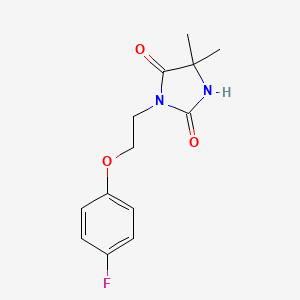 3-[2-(4-fluorophenoxy)ethyl]-5,5-dimethyl-2,4-imidazolidinedione