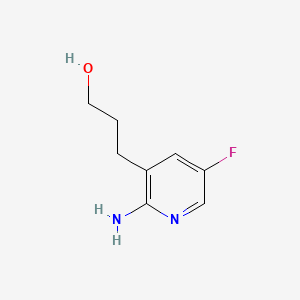 molecular formula C8H11FN2O B581484 3-(2-Amino-5-fluoropyridin-3-yl)propan-1-ol CAS No. 1228666-36-1
