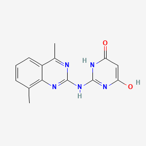 molecular formula C14H13N5O2 B5814855 2-[(4,8-dimethyl-2-quinazolinyl)amino]-4,6-pyrimidinediol 