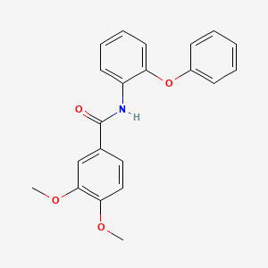 molecular formula C21H19NO4 B5814861 3,4-dimethoxy-N-(2-phenoxyphenyl)benzamide 