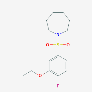 molecular formula C14H20FNO3S B5814868 1-[(3-ethoxy-4-fluorophenyl)sulfonyl]azepane 