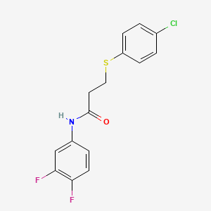 3-[(4-chlorophenyl)thio]-N-(3,4-difluorophenyl)propanamide