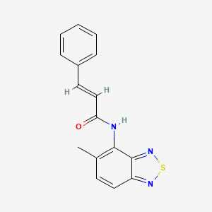 molecular formula C16H13N3OS B5814902 N-(5-methyl-2,1,3-benzothiadiazol-4-yl)-3-phenylacrylamide 