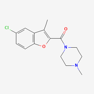 1-[(5-chloro-3-methyl-1-benzofuran-2-yl)carbonyl]-4-methylpiperazine