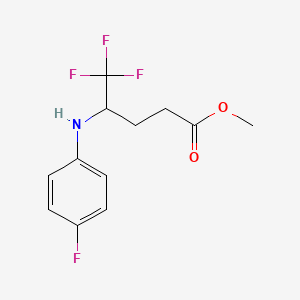 molecular formula C12H13F4NO2 B581493 Methyl 5,5,5-trifluoro-4-(4-fluorophenylamino)pentanoate CAS No. 1224599-57-8