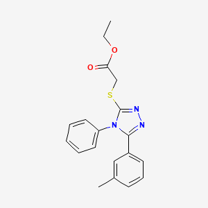 ethyl {[5-(3-methylphenyl)-4-phenyl-4H-1,2,4-triazol-3-yl]thio}acetate