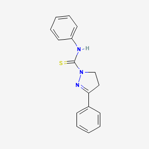 molecular formula C16H15N3S B5814934 N,3-二苯基-4,5-二氢-1H-吡唑-1-硫代甲酰胺 CAS No. 89652-17-5