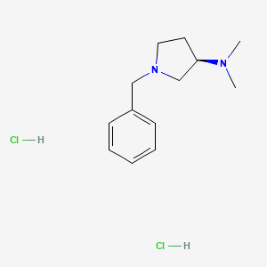 molecular formula C13H22Cl2N2 B581495 (R)-1-Benzyl-3-dimethylaminopyrrolidine dihydrochloride CAS No. 1235058-59-9
