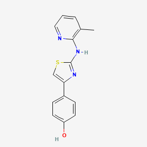 molecular formula C15H13N3OS B5814967 4-{2-[(3-methyl-2-pyridinyl)amino]-1,3-thiazol-4-yl}phenol 