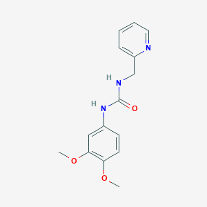 molecular formula C15H17N3O3 B5814981 N-(3,4-dimethoxyphenyl)-N'-(2-pyridinylmethyl)urea 