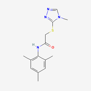 molecular formula C14H18N4OS B5814998 N-mesityl-2-[(4-methyl-4H-1,2,4-triazol-3-yl)thio]acetamide 