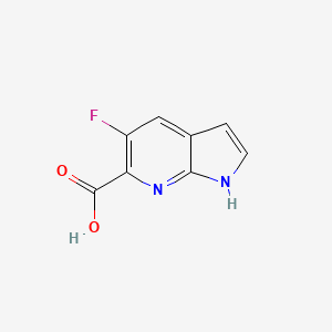 molecular formula C8H5FN2O2 B581501 5-Fluoro-1H-pyrrolo[2,3-b]pyridine-6-carboxylic acid CAS No. 1246088-56-1