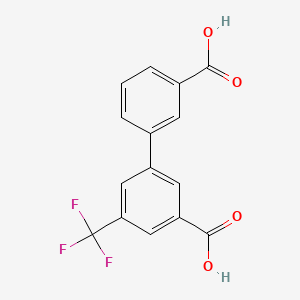 molecular formula C15H9F3O4 B581502 3-(3-Carboxyphenyl)-5-(trifluoromethyl)benzoic acid CAS No. 1261930-96-4