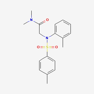 molecular formula C18H22N2O3S B5815059 N~1~,N~1~-dimethyl-N~2~-(2-methylphenyl)-N~2~-[(4-methylphenyl)sulfonyl]glycinamide 