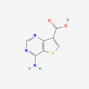 molecular formula C7H5N3O2S B581507 4-氨基噻吩并[3,2-d]嘧啶-7-甲酸 CAS No. 1318242-98-6