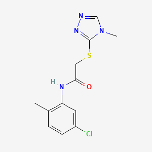 molecular formula C12H13ClN4OS B5815082 N-(5-chloro-2-methylphenyl)-2-[(4-methyl-4H-1,2,4-triazol-3-yl)thio]acetamide 