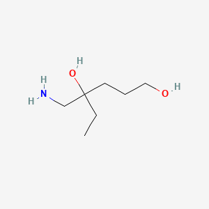 molecular formula C7H17NO2 B581513 4-(氨甲基)己烷-1,4-二醇 CAS No. 1214839-01-6