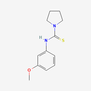 molecular formula C12H16N2OS B5815131 N-(3-methoxyphenyl)-1-pyrrolidinecarbothioamide 