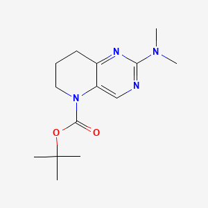 molecular formula C14H22N4O2 B581515 5-Boc-2-(dimethylamino)-5,6,7,8-tetrahydropyrido[3,2-d]pyrimidine CAS No. 1246471-35-1