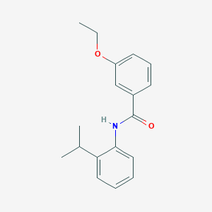 molecular formula C18H21NO2 B5815150 3-ethoxy-N-(2-isopropylphenyl)benzamide 