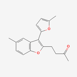 4-[5-methyl-3-(5-methyl-2-furyl)-1-benzofuran-2-yl]-2-butanone