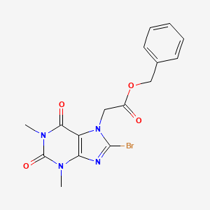 benzyl (8-bromo-1,3-dimethyl-2,6-dioxo-1,2,3,6-tetrahydro-7H-purin-7-yl)acetate