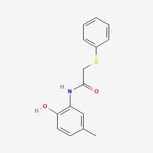 N-(2-hydroxy-5-methylphenyl)-2-(phenylthio)acetamide