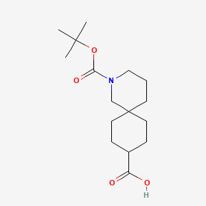 molecular formula C16H27NO4 B581523 2-(叔丁氧羰基)-2-氮杂螺[5.5]十一烷-9-羧酸 CAS No. 1251008-89-5