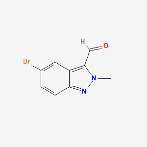 molecular formula C9H7BrN2O B581524 5-溴-2-甲基-2H-吲唑-3-甲醛 CAS No. 1251023-52-5