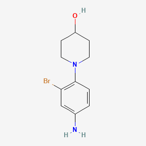 B581525 1-(4-Amino-2-bromophenyl)piperidin-4-ol CAS No. 1251049-23-6