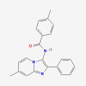 4-methyl-N-(7-methyl-2-phenylimidazo[1,2-a]pyridin-3-yl)benzamide