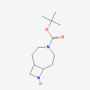 molecular formula C12H22N2O2 B581527 4-Boc-4,8-二氮杂双环[5.2.0]壬烷 CAS No. 1253790-47-4