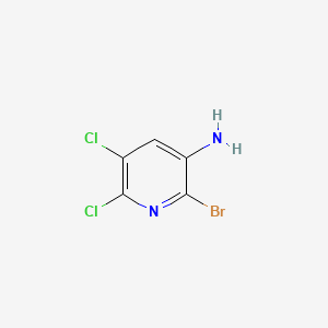 molecular formula C5H3BrCl2N2 B581528 2-溴-5,6-二氯吡啶-3-胺 CAS No. 1253889-50-7