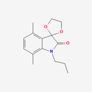 molecular formula C15H19NO3 B5815292 4',7'-dimethyl-1'-propylspiro[1,3-dioxolane-2,3'-indol]-2'(1'H)-one 