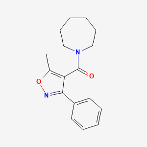 1-[(5-methyl-3-phenyl-4-isoxazolyl)carbonyl]azepane