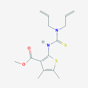 molecular formula C15H20N2O2S2 B5815314 methyl 2-{[(diallylamino)carbonothioyl]amino}-4,5-dimethyl-3-thiophenecarboxylate 