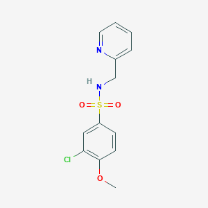 molecular formula C13H13ClN2O3S B5815372 3-chloro-4-methoxy-N-(2-pyridinylmethyl)benzenesulfonamide 