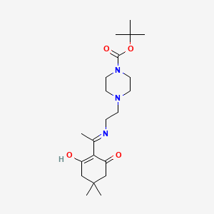 molecular formula C21H35N3O4 B581540 1-Boc-4-[2-[[1-(4,4-二甲基-2,6-二氧代环己亚烷基)乙基]氨基]乙基]哌嗪 CAS No. 1258652-71-9