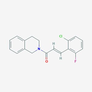 2-[3-(2-chloro-6-fluorophenyl)acryloyl]-1,2,3,4-tetrahydroisoquinoline